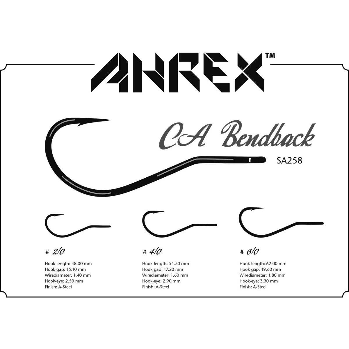 Ahrex SA258 – CA Bendback