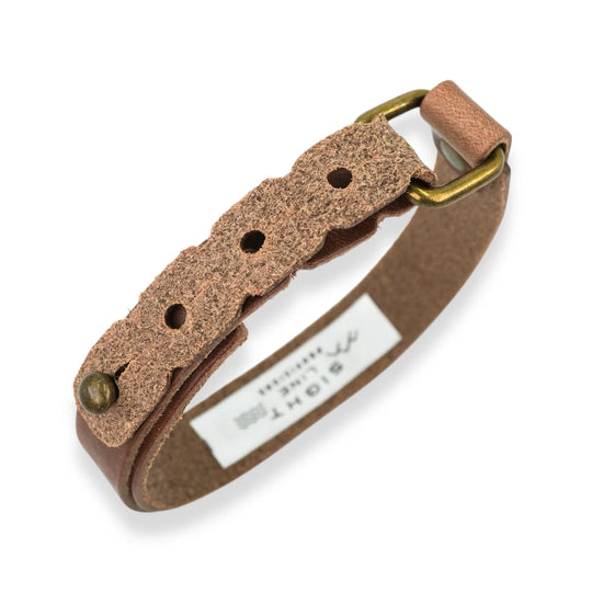 Sight Line Provisions Stargazer Trout Bronze &amp; Leather Skinny Bracelet