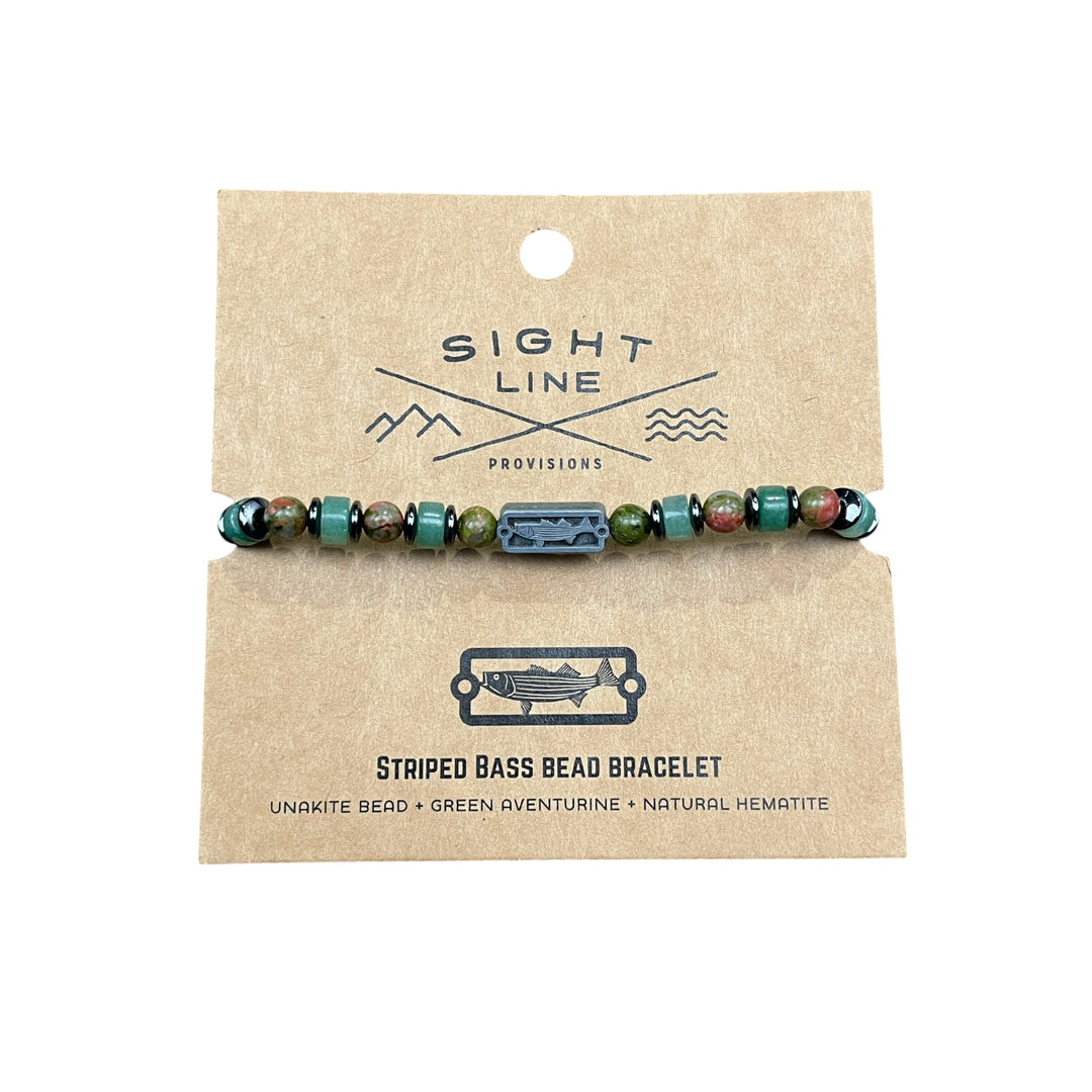 Sight Line Provisions Striped Bass Beaded Bracelet