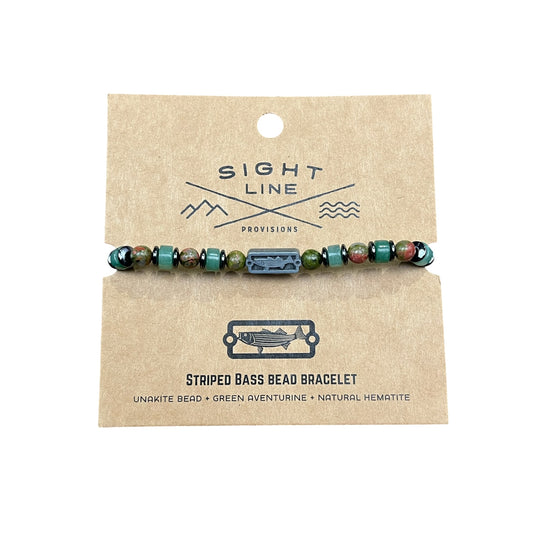 Sight Line Provisions Striped Bass Beaded Bracelet