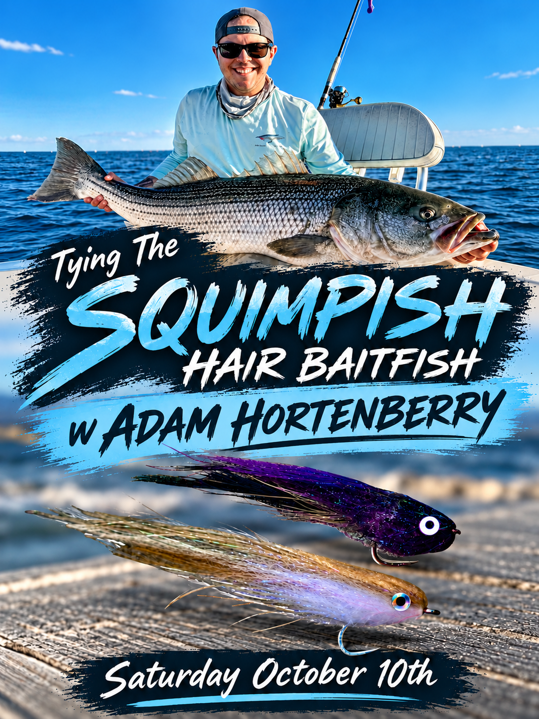 Tying Squimpish Hair Baitfish with Adam Hortenberry (October 10th from 12:30pm-3:30pm)