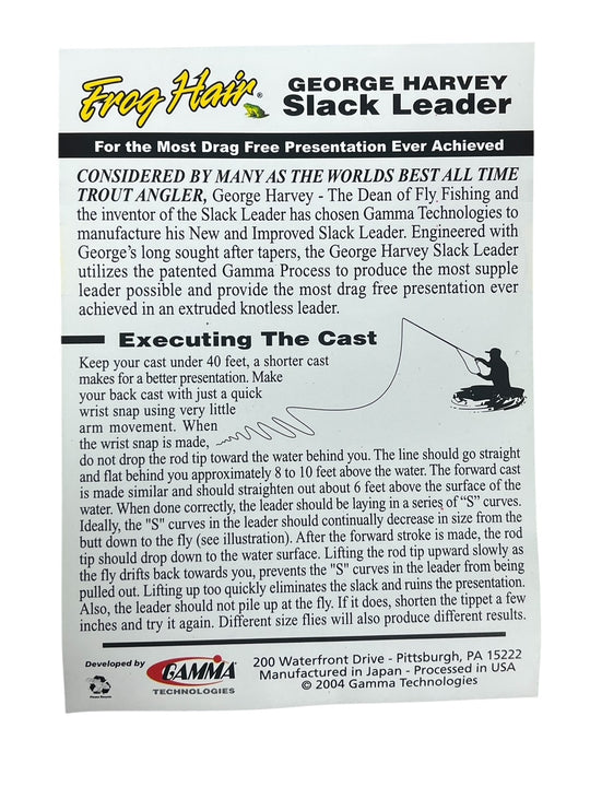 Frog Hair - George Harvey Slack Leader