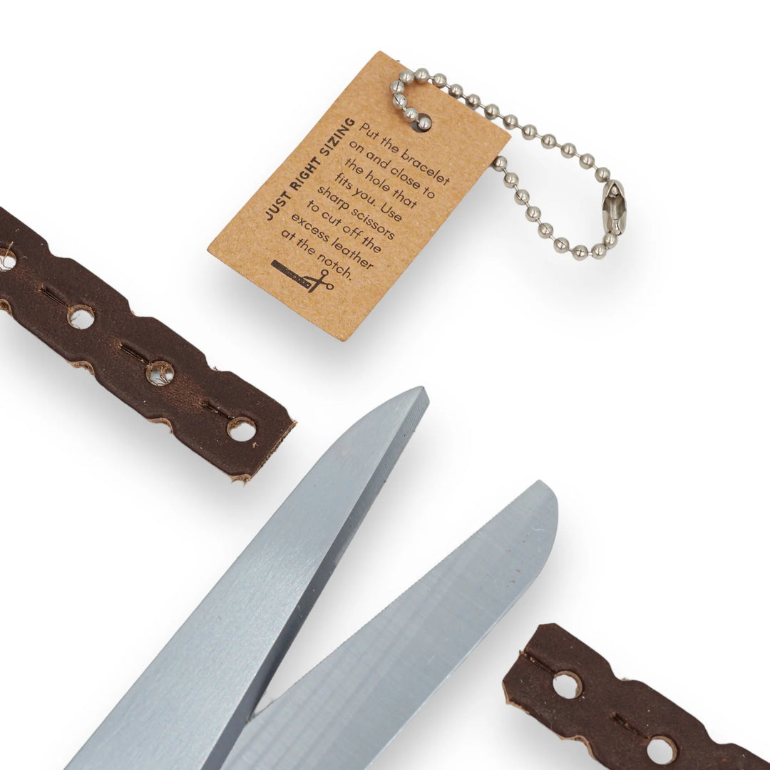 Sight Line Provisions Stargazer Trout Bronze &amp; Leather Bracelet