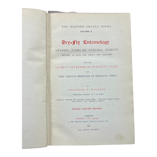 Dry Fly Entomology (F.M. Halford)