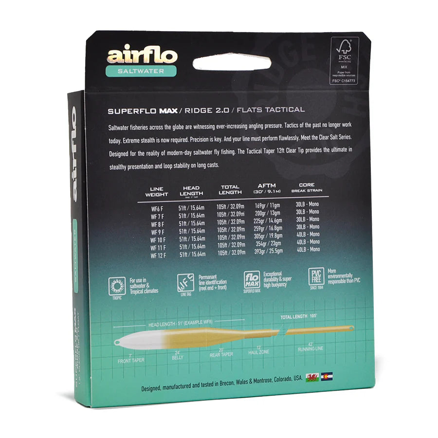 Airflo Superflo Max Ridge 2.0 Flats Tactical Taper | 12&