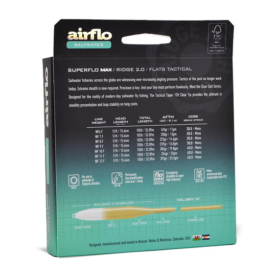 Airflo Superflo Max Ridge 2.0 Flats Tactical Taper | 12&