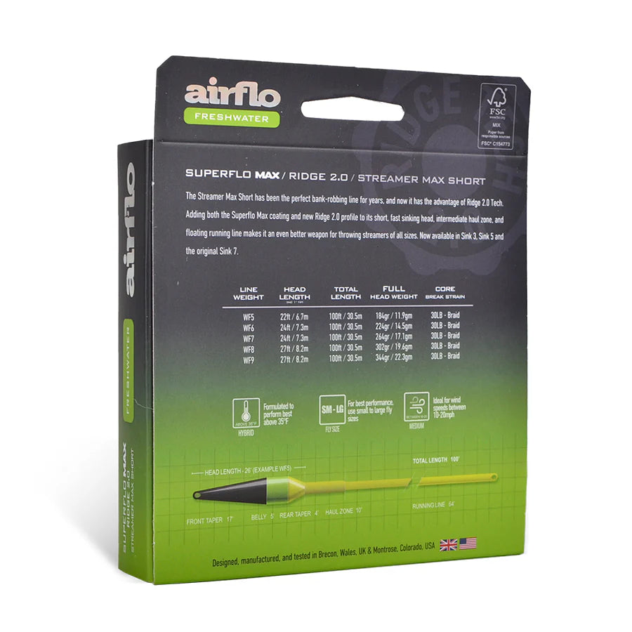 Airflo Superflo Max Ridge 2.0 Streamer Max Short (NEW)