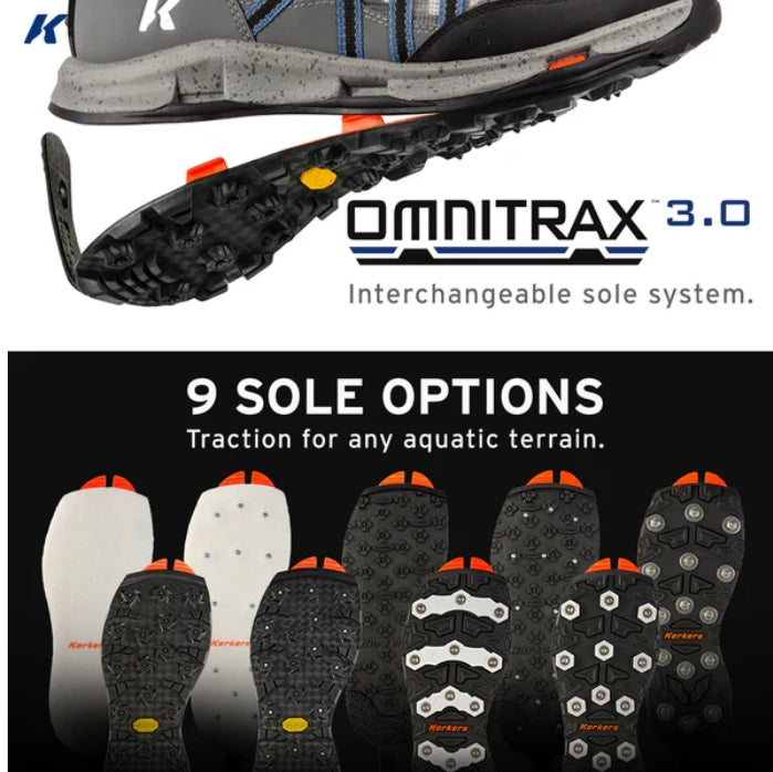 Korkers All Axis Shoe (with interchangeable felt sole)