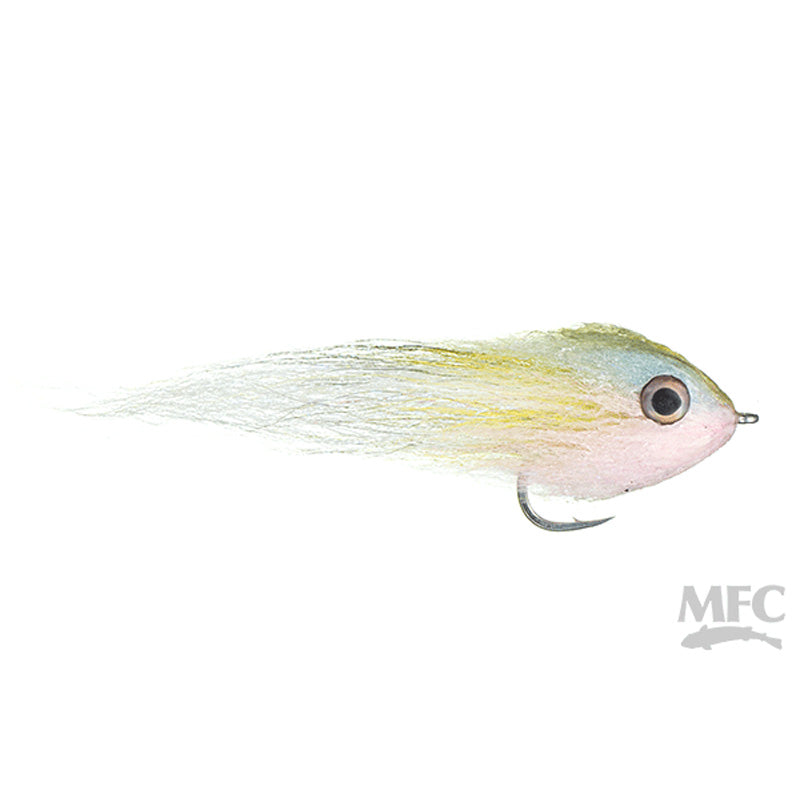 bunker fish lure Bait Pink/White / 1/0 inch synthetic pattern with a perfect profile for wide RIO's King Kinky Bunker |