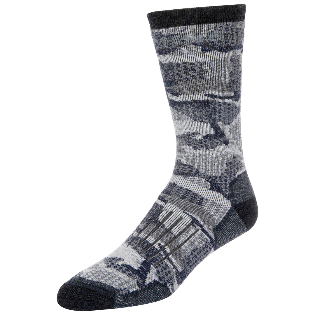 Simms Women's Merino Midweight Hiker Sock Hex Flo Camo Admiral Image 01