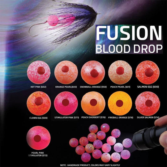 Hareline Spirit River UV2 Fusion Blood Drop Egg Beads