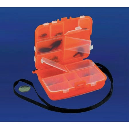 Meiho Orange Folding Case, 11 Compartments W/Flip-Top Lids& Dividers