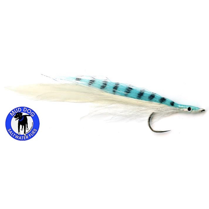 3x Saltwater 1/0 10cm flies BLUE SAND ELL fly fishing bass sea MACKEREL  orvis
