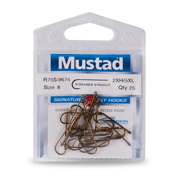 Mustad Streamer Hook R74-9672 - 25 Pack #6 – Baxter House River