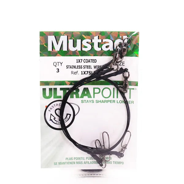 Mustad Stainless Steel Wire Leaders With Stay-Lok Snap